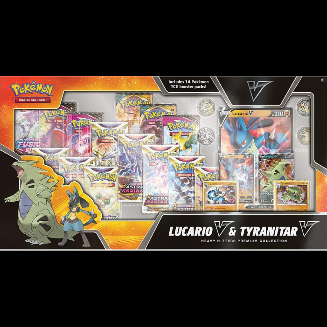 Pokemon TCG: Lucario V & Tyranitar V Heavy Hitters Premium Collection