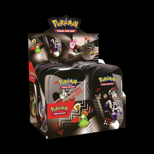 Pokémon Scarlet & Violet Black Bolt White Flare Unova Mini Tin Display