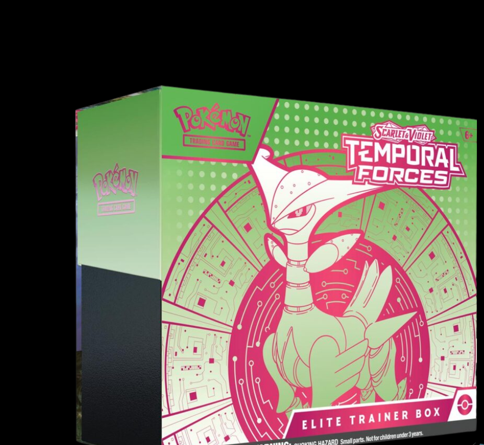Pokémon Scarlet & Violet Temporal Forces Elite Trainer Box Iron Leaves