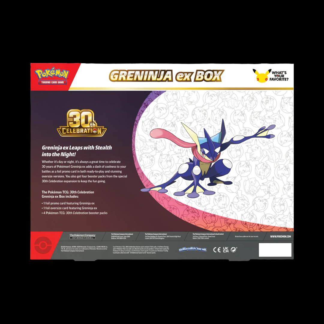 Pokémon TCG: 30th Celebration Greninja ex Box