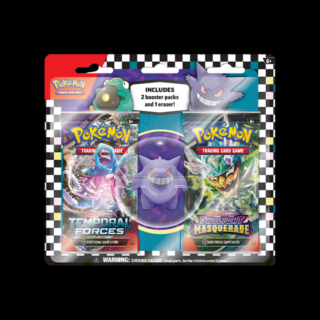 Pokémon TCG Back to School blisters Eraser Gengar
