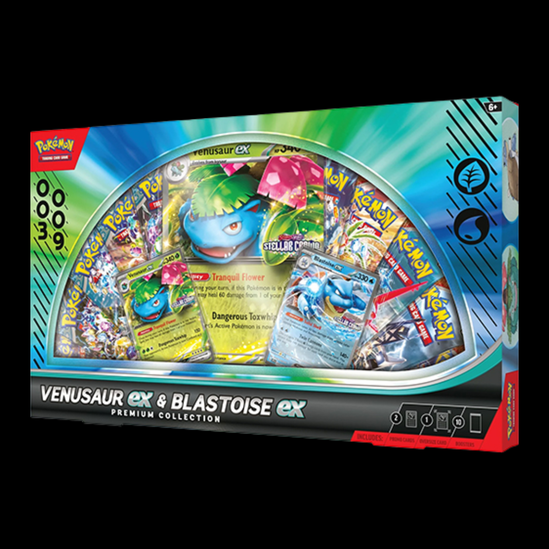 Pokémon TCG: Venusaur ex & Blastoise ex Premium Collection (RARE)